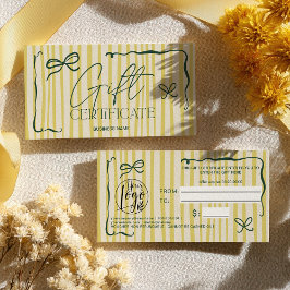 Quirky Retro Citrus HandDrawn Bow Gift Certificate