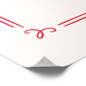 Quirky Retro Hand Drawn Cupid Wedding Welcome Sign Poster (Ecke)