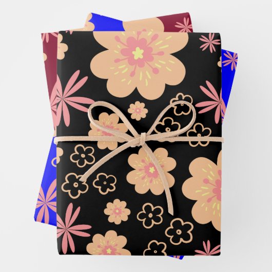 Quirky Retro-Muster Geschenkpapier Set (Beispiel)