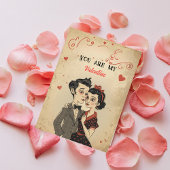 Quirky Retro Vintage Valentine's Day  Feiertagskarte