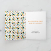 Quirky Retro Weihnachtsbaum Mitte Jahrhundert Mode Feiertagskarte (Innenseite)