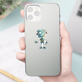 Quirky Robot design#3 Sticker (Telefon)