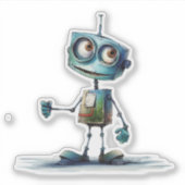 Quirky Robots (Design # 10) Aufkleber (Vorderseite)