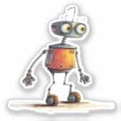 Quirky Robots (Design # 5) Aufkleber (Vorderseite)
