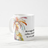 Quirky Rooster Coffee Spaß Kaffeetasse (Vorderseite Links)
