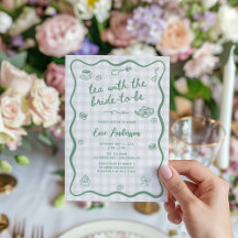 Quirky Sage Green Bridal Tee Party