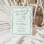 Quirky Sage Green Off The Market Brautparty Einladung