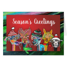 Quirky Saison's Greetings Alpacas Karte 19-3