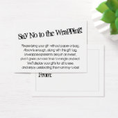 Quirky Say No to Wrapping Baby Showcard (Schreibtisch)