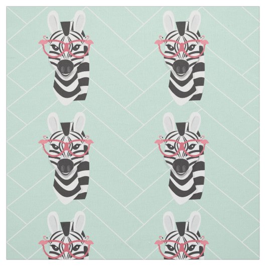 Quirky Schwarz-weiß Zebra Pink Flamingo Sonnenbril Stoff (Muster)