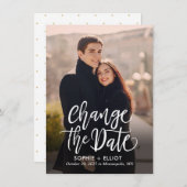 Quirky Script EDITABLE FARBE Ändern Sie die Datums Dankeskarte (Vorne/Hinten)