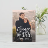 Quirky Script EDITABLE FARBE Ändern Sie die Datums Dankeskarte (Stehend Vorderseite)