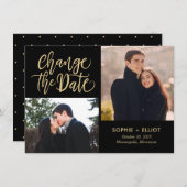 Quirky Script EDITABLE FARBE Ändern Sie die Datums Dankeskarte (Vorne/Hinten)