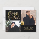 Quirky Script EDITABLE FARBE Ändern Sie die Datums Dankeskarte (Vorderseite)