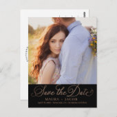 Quirky Script EDITABLE FARBE Save the Date Postkarte (Vorne/Hinten)