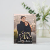 Quirky Script EDITABLE FARBE Save the Date Postkarte (Stehend Vorderseite)