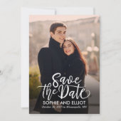 Quirky Script Wedding Save the Date Cards (Vorderseite)