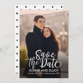 Quirky Script Wedding Save the Date Cards (Vorne/Hinten)