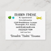 Quirky Seamstress Nähtailor Visitenkarte (Rückseite)