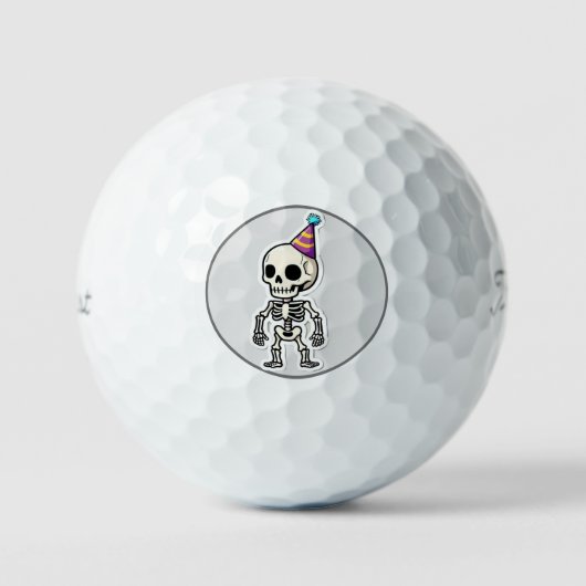 "Quirky Skeleton Design" Golfball (Vorderseite)
