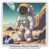 "Quirky Space Travels" Aufkleber (Vorderseite)