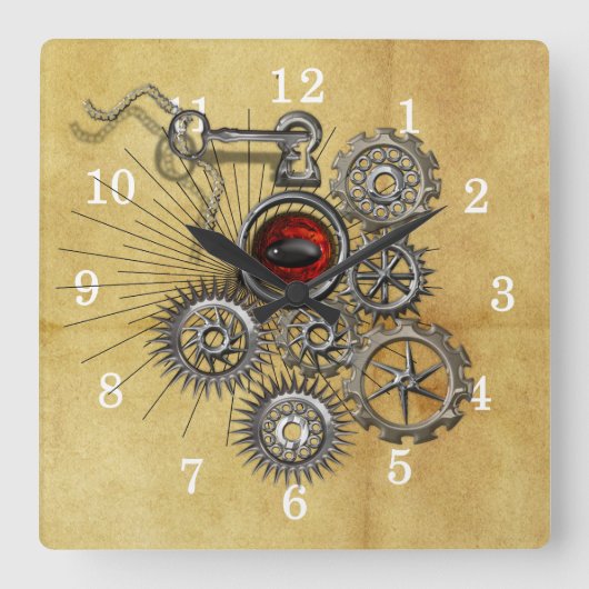 Quirky Steam Punk Uhr (Vorderseite)