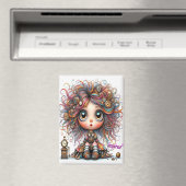 Quirky Steampunk Girl Inspiriert Magnet (In Situ (Geschirrspüler))