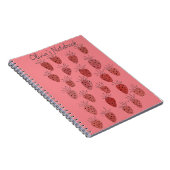 Quirky Strawberry Pattern-Notebook Notizblock (Rechte Seite)