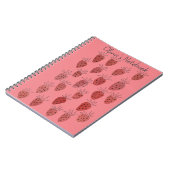 Quirky Strawberry Pattern-Notebook Notizblock (Linke Seite)