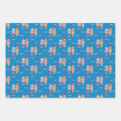 Quirky Summer Hippo Beach Surf Thema Geschenkpapier Set (Vorderseite 2)