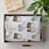 Quirky Tea Bag Muster Seidenpapier (Geschenk)