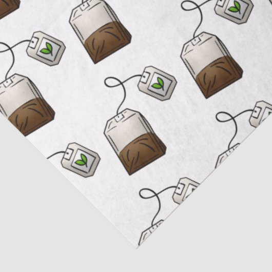 Quirky Tea Bag Muster Seidenpapier (Ausschnitt)