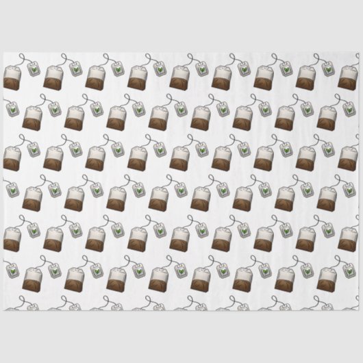 Quirky Tea Bag Muster Seidenpapier (Vorderseite)