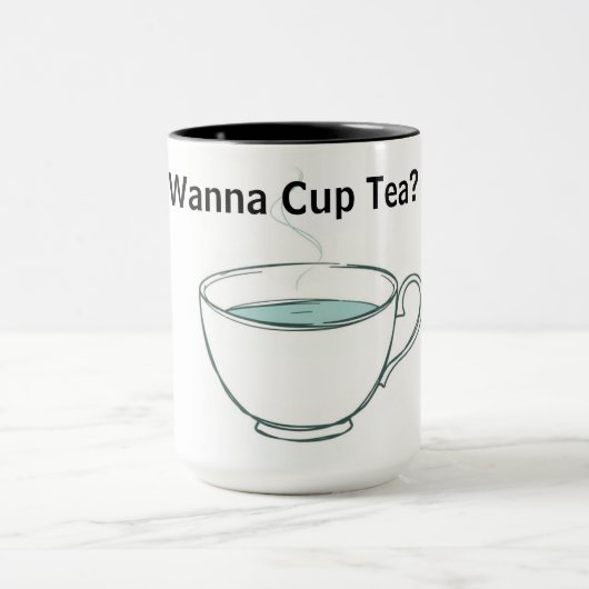 Quirky Tea Time Whimsical Personalized Tea Tasse (Zentrum)
