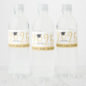 Quirky Text 2023 Graduate in Gold Wasserflaschenetikett (Flaschen)