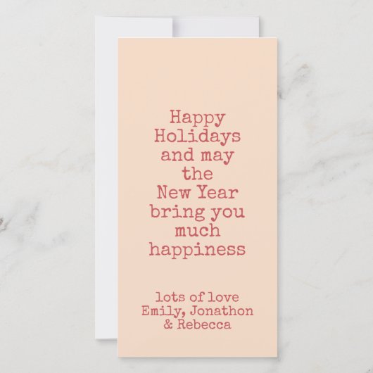 Quirky Text Florals gemütliche Weihnachten Rosy Ne (Rückseite)