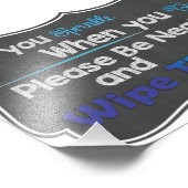 Quirky Toilettenregeln Etiquette Chalkboard Printw Fotodruck (Ecke)