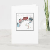 Quirky Train Conductor Illustrated Karte (Vorderseite)