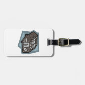 Quirky Tudor House Mittelalterliche Architektur Gepäckanhänger (Vorderseite horizontal)