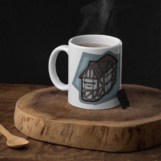 Quirky Tudor House Mittelalterliche Architektur Kaffeetasse