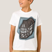 Quirky Tudor House Mittelalterliche Architektur T-Shirt (Vorderseite)
