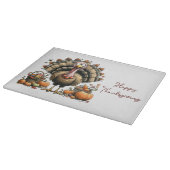 Quirky Turkey Happy Thanksgiving Schneidebrett (Ecke)