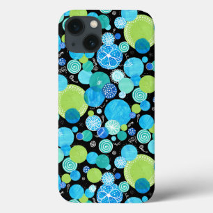 Quirky Türkise Blue Neon Green Emerald Pattern Case-Mate iPhone Hülle