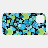 Quirky Türkise Blue Neon Green Emerald Pattern Case-Mate iPhone Hülle (Rückseite (Horizontal))