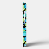 Quirky Türkise Blue Neon Green Emerald Pattern Case-Mate iPhone Hülle (Rückseite / Links)