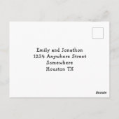 Quirky Typografy Rose Pink Gray Wedding RSVP Postkarte (Rückseite)