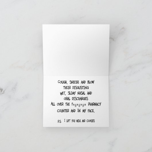 Quirky und Funny Apotheker Weihnachten Mitteilungs (Innenseite)