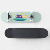 Quirky und lustig illustrierte Skateboard (Horizontal)
