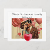 Quirky-Valentinstag Mitteilungskarte (Vorne/Hinten)