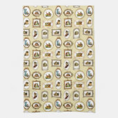 Quirky Vintag Gerahmt Cats Muster Geschirrtuch (Vertikal)